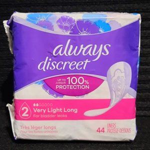 🔴 $ 4.00 Always - Discreet Liners Very Light Long 44 ct